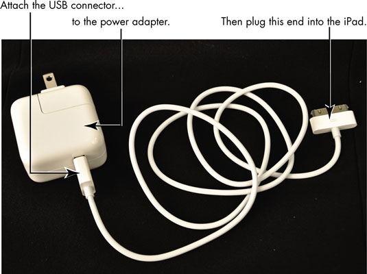 Start by connecting your iPad to your computer using the Dock Connector to USB Cable.