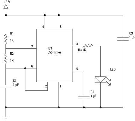 A circuit that uses an integrated circuit.