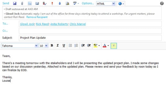 Set Up Your Out Of Office Notification In Outlook Web App Dummies