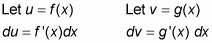 Substitution used to simplify integration by parts