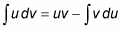 the friendlier version of the formula for integration by parts