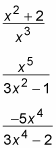 Three rational expressions.