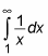 An integral with a limit that does not exist.