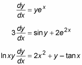 First order differential equations.