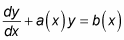  Standard form for a linear first-order differential equation.