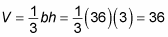 Formula for the volume of a pyramid.