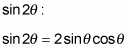 Simplifying the equation with the double-angle sine formula.