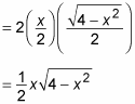 The solution to a math problem in terms of x.