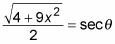 Setting a fraction equal to secant of theta.