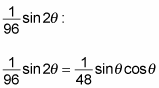 applying the double-angle sine formula to an equation.