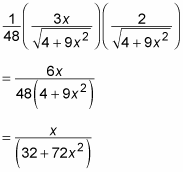An equation expressed in terms of x.