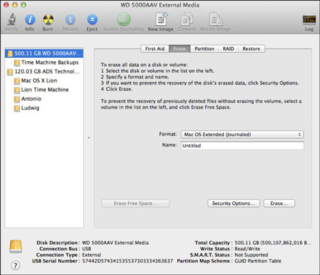 disk utility format for windows and mac