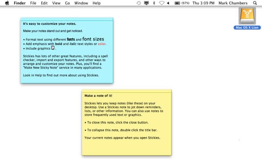 Picasso kapre acceleration How to Add Stickies to Your MacBook Desktop - dummies