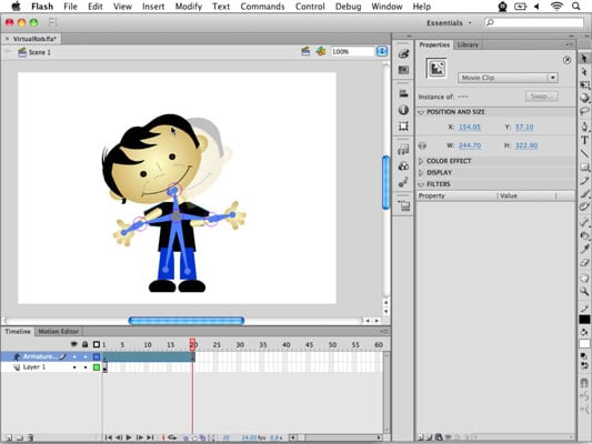 adobe flash cs6 tutorial basic animation bone tool