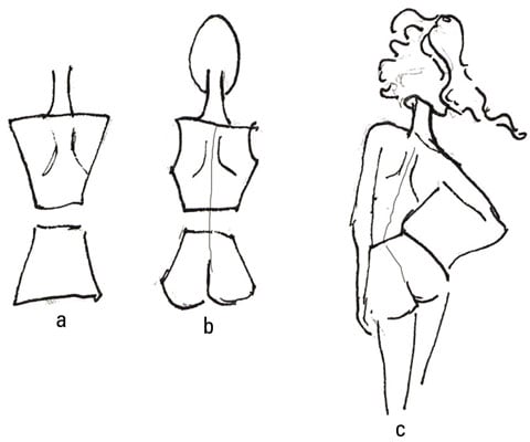 How to Draw Back Views of Fashion Figure Torsos  dummies