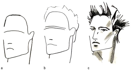 Give your fashion male figures a spiked and trendy coif.