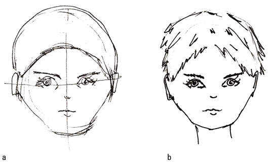 How to Draw Short Hair on a Boy Figure