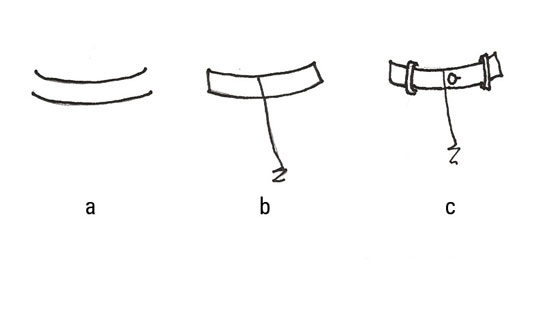 Draw a traditional waistband.