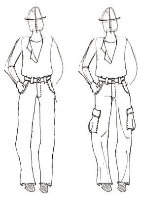 fall back Respect Street How to Draw Pants for Male Fashion Figures - dummies