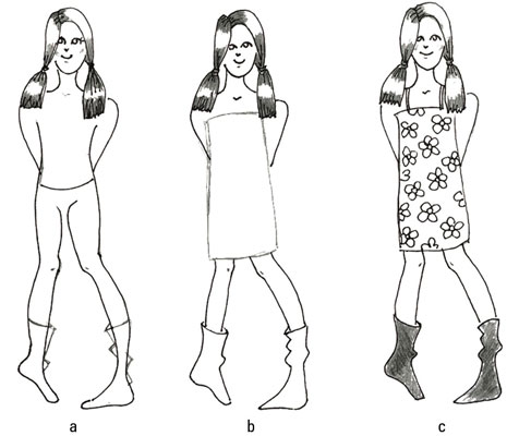 Draw a tween in a simple party dress featuring spaghetti straps.