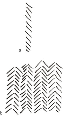 Draw a herringbone texture.