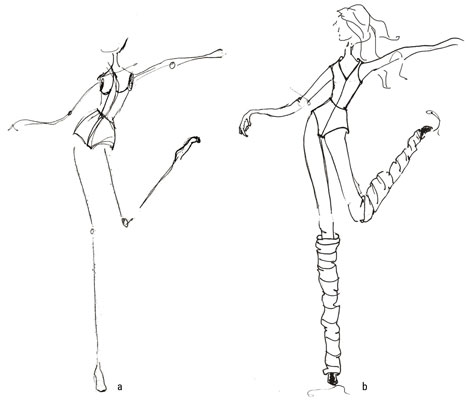 Draw a fashion figure who’s kicking up her heel.