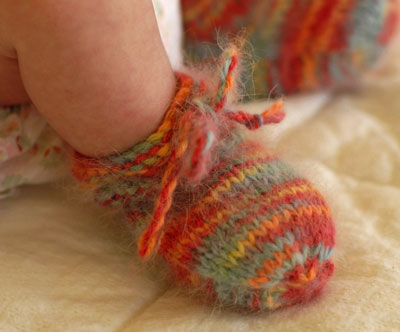 How To Knit Angora Baby Booties Dummies