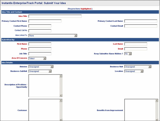 Project ideation portal.