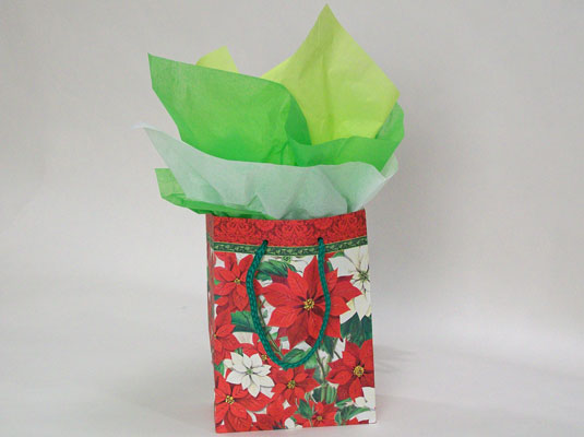 How to place tissue paper in gift bag