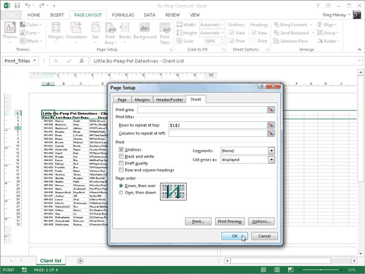 how-to-use-the-print-titles-feature-in-excel-2013-dummies