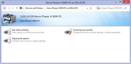 Right-click the printer icon and then select the Open All Active Printers command from its shortcut menu.
