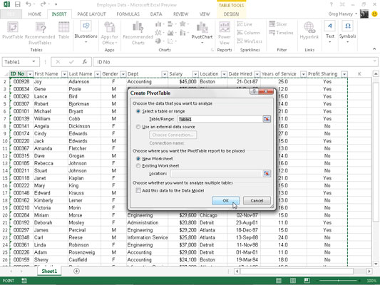 Ms Access 2013 Pivot Chart