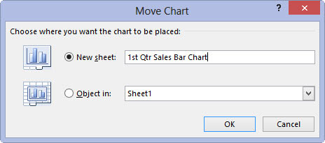 Rename the generic Chart1 sheet name in the accompanying text box by entering a more descriptive name.