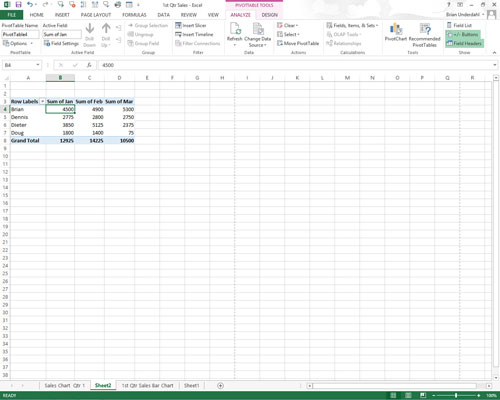 Click on any field in the column you want to format. Click the Fields Settings button in the Active Field group of the Analyze tab.