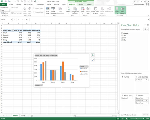 Ribbon Chart Excel