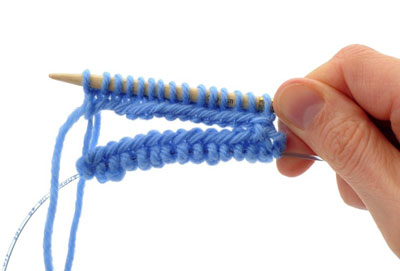 Rotate your work again so that the stitches you are going to work next are facing you, slide the front stitches onto the needle tip and the back stitches onto the cable, and work across the front set of stitches.