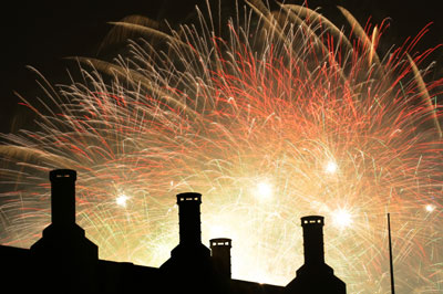 Fireworks play a big part of the Guy Fawkes celebration.