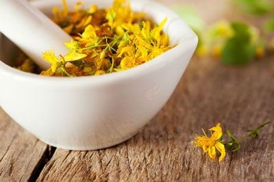 St John’s wort acts as a natural antidepressant.