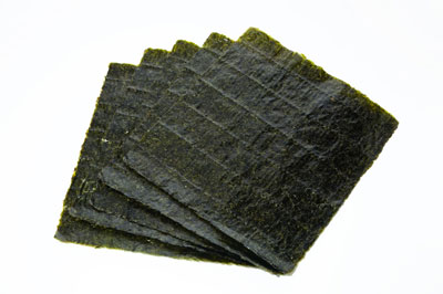 <i>Nori</i> is the most popular sea vegetable because it’s used to make sushi.