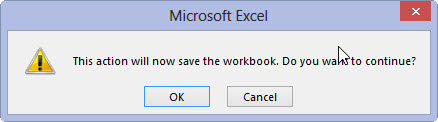Click the OK button to close the Share Workbook dialog box.