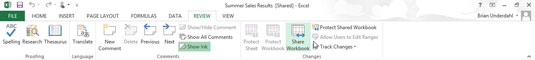 Click the OK button in the Microsoft Excel alert dialog box to save the workbook with the file sharing settings.