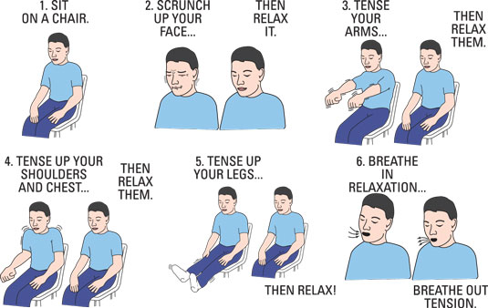 Another way of doing progressive muscle relaxation: in reverse order