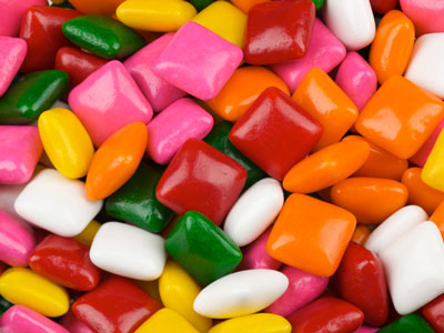 Sugar alcohols in <i>sugar-free candy</i> and <i>sugar-free gum</i> are sugar substitutes that can only be partially digested by the body.