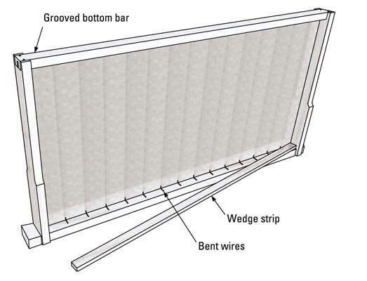 Place the wedge strip that you removed earlier to its place.