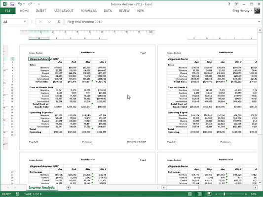 Position the mouse or Touch pointer somewhere on the page break indicator (one of the heavy lines surrounding the representation of the page) that you need to adjust; when the pointer changes to a double-headed arrow, drag the page indicator to the desired column or row and release the mouse button.