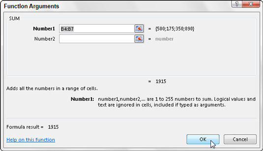 excel for mac sums staying on cell