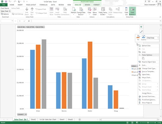 Use Chart Template Excel