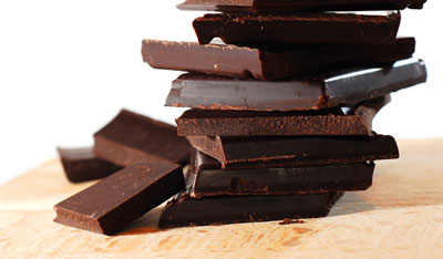 Indulge in really good dark chocolate.