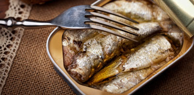 Sardines, packed in olive oil, are the perfect on-the-go food.