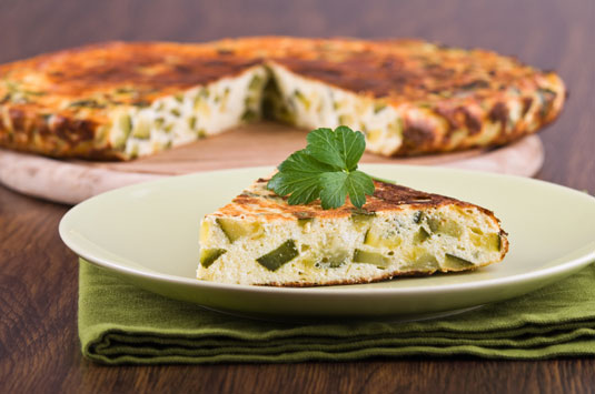 Zucchini and Goat Cheese Frittata